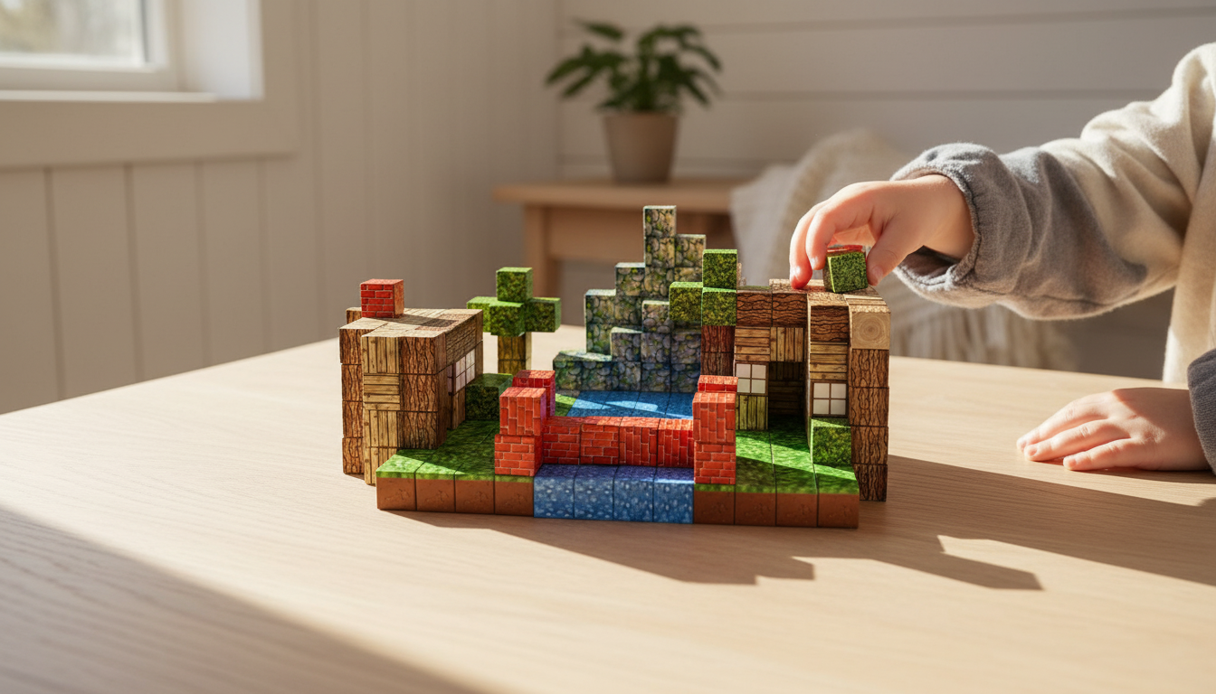 child playing with klikkodilla on table